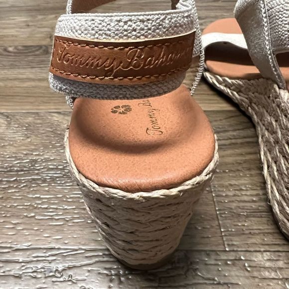 Tommy Bahama Women's Sakura Wedge Sandals Strappy Tan 9M - Picture 9 of 10